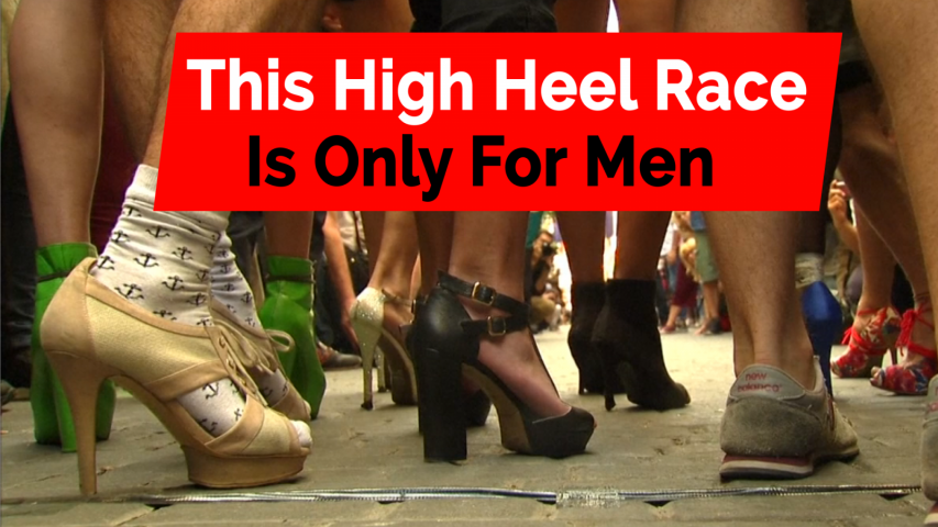 This High Heel Race is only for men