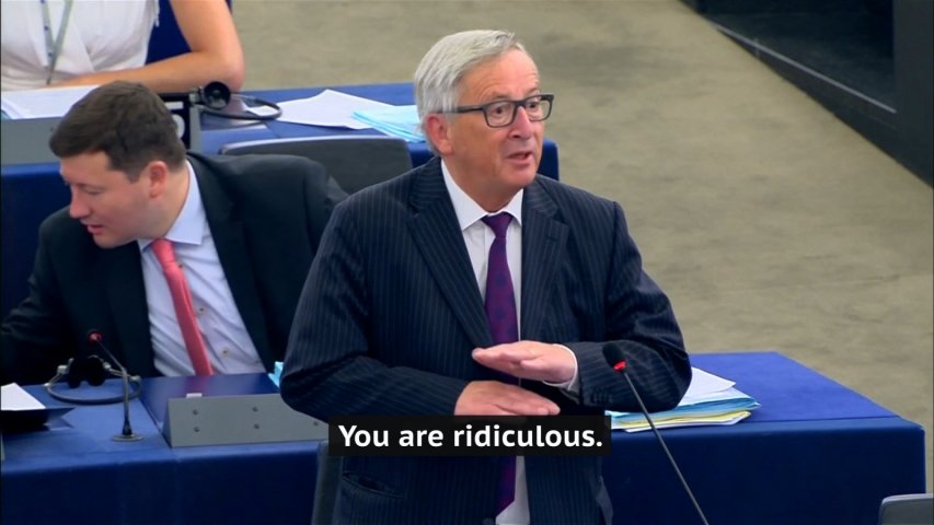Jean-Claude Juncker calls European Parliament ridiculous after small number of MEPs attend debate