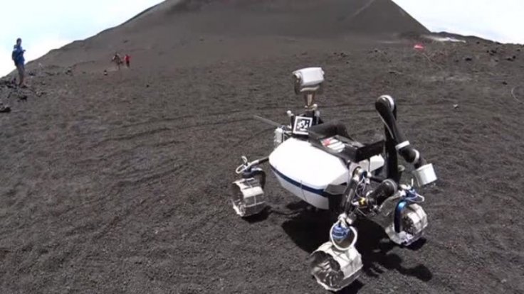 Scientists test robots on Etna moonscape ahead of next lunar mission Scientists test robots on Etna moonscape ahead of next lunar mission