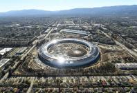 An aerial shot of Apple Campus 2 in Silicon Valley.