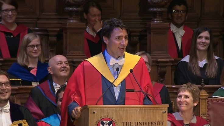Justin Trudeau surprises Scottish graduates with impeccable local accent Justin Trudeau surprises Scottish graduates with impeccable local accent