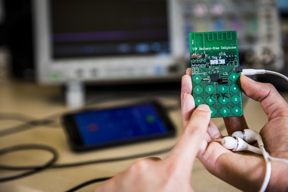 battery-free cell phone