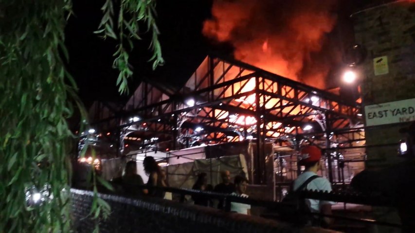 Huge blaze engulfs Camden Market in London