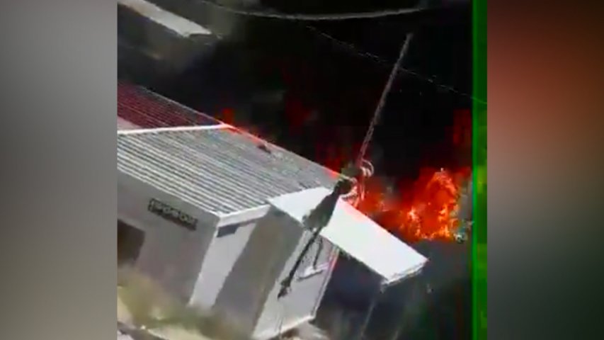 Large fire started in Moria Refugee Camp on Lesbos