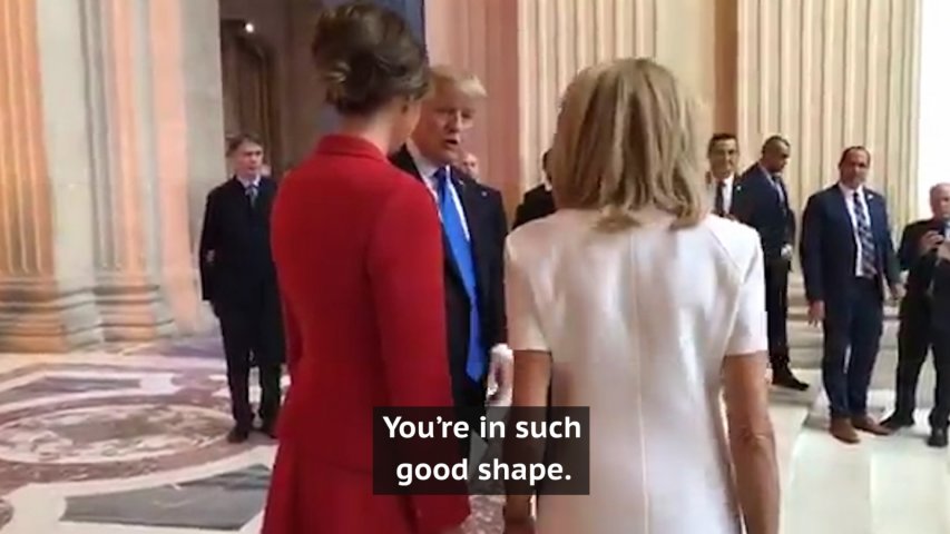 Trump to Macrons wife: Youre in such good shape, beautiful