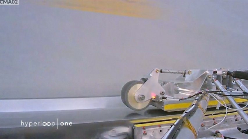 Hyperloop sled levitates off track in latest test in Nevada