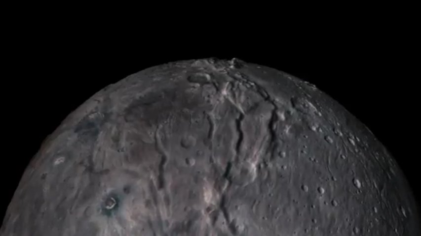 Nasa has created flyby videos of Pluto and Charon, its largest moon