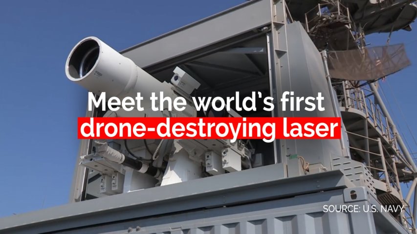 US Navy tests worlds first drone-destroying laser