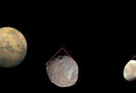 Tiny moon Phobos photobombs Mars Tiny moon Phobos photobombs Mars