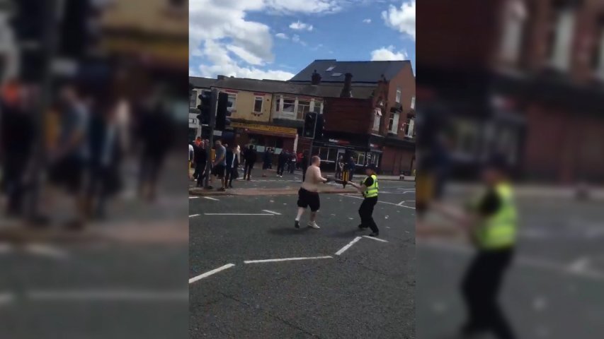 Celtic and Sunderland fans clash with police ahead of friendly