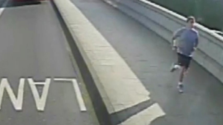 Police appeal for jogger who pushed woman in front of bus