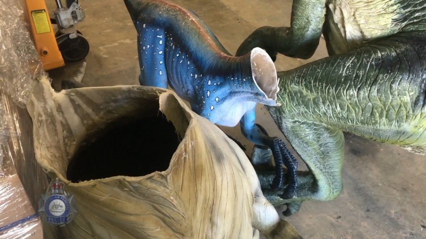 Velociraptors decapitated at Australias National Dinosaur Museum