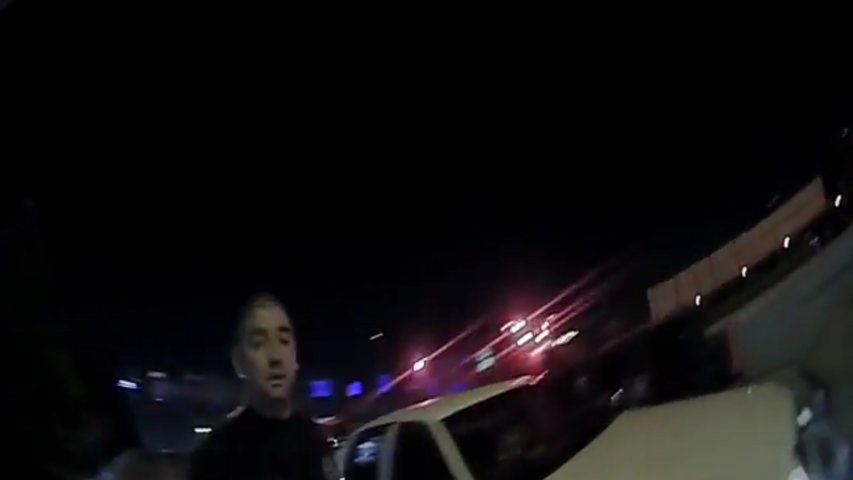 Houston police officers fall 16 feet off highway in bizarre incident