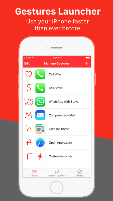 gestures launcher app for ios