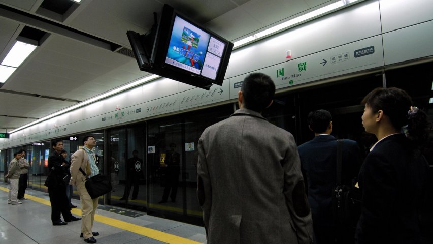 Woman rescued after floor panel caves in at Chinese subway station