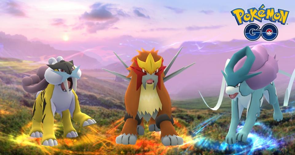 pokemon go legendary beasts raikou suicune entei