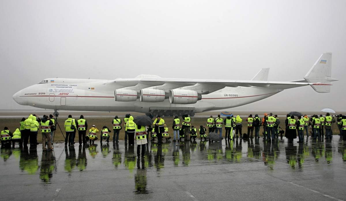 World's largest aircraft Ukrainian-made Antonov-225 Mriya cargo plane
