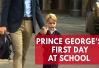 Prince George arrives for first day of school