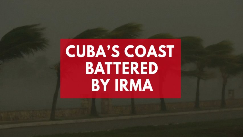 Cubas coast battered by Irma
