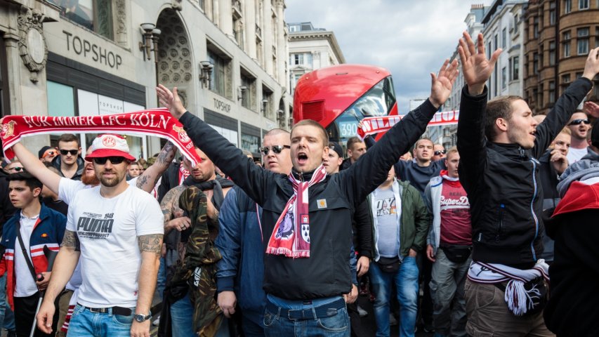 FC Köln fans storm London streets in spectacular video