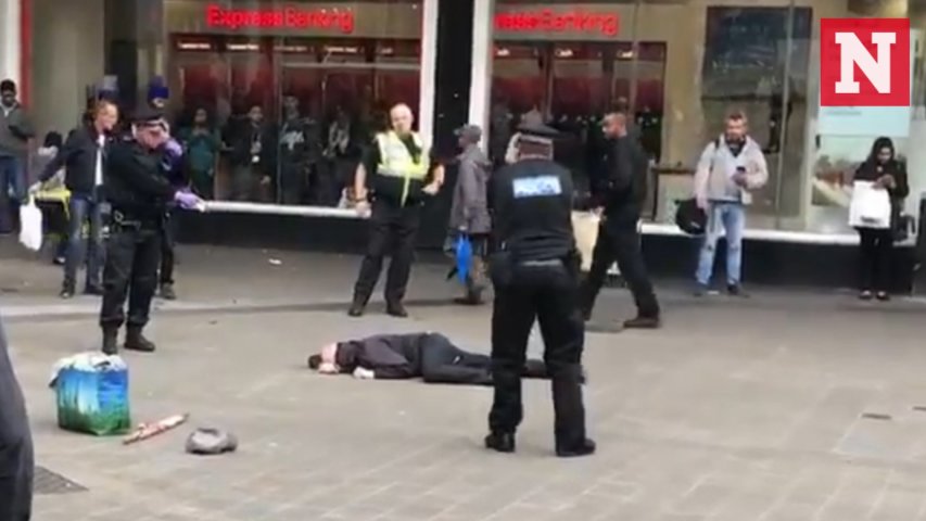 UK police scream at man to drop his knife – then realise he has been tasered unconscious