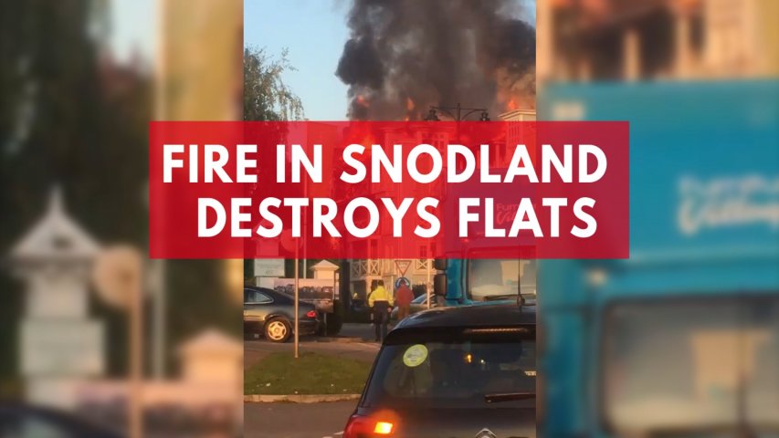 Snodland fire destroys block of flats in Kent