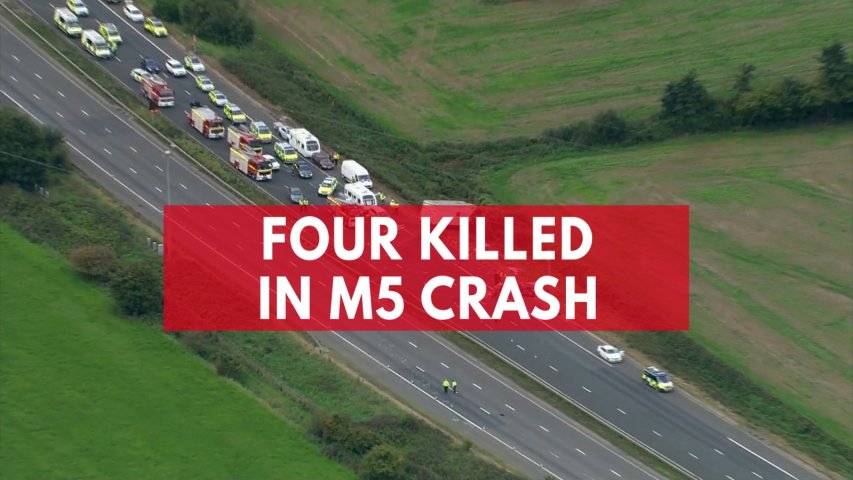 At least four people killed in M5 lorry crash