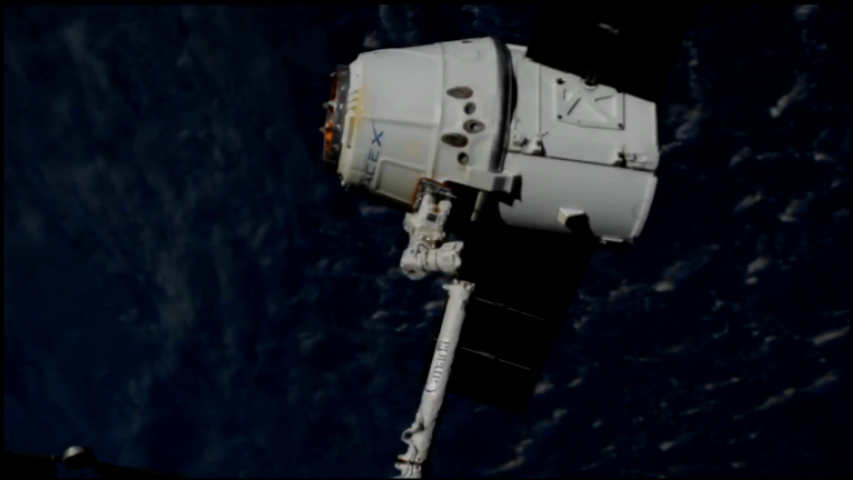 Space X cargo capsule returns home