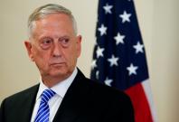 U.S. Defence Minister Mattis is seen during a press conference at the George C. Marshall.. U.S. Defence Minister Mattis is seen during a press conference at the George C. Marshall..