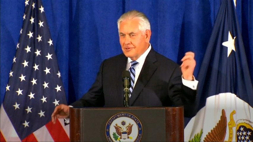 Rex Tillerson says no yelling involved in Iran deal meeting