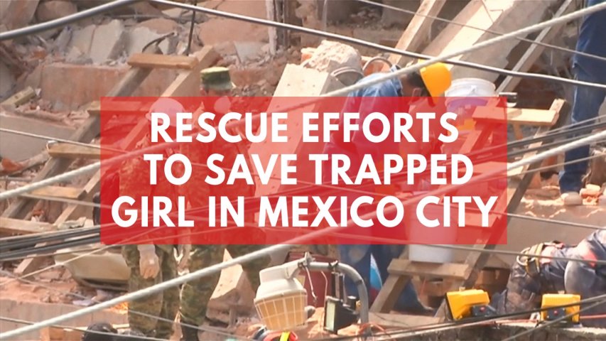 Rescue efforts at Mexico school to save trapped girl