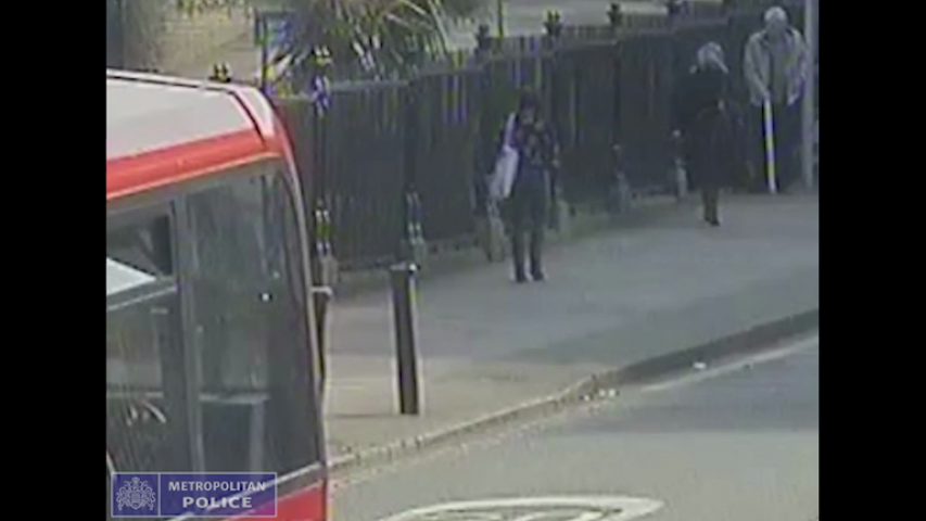 CCTV footage of Ivan Griffin on the streets of south London