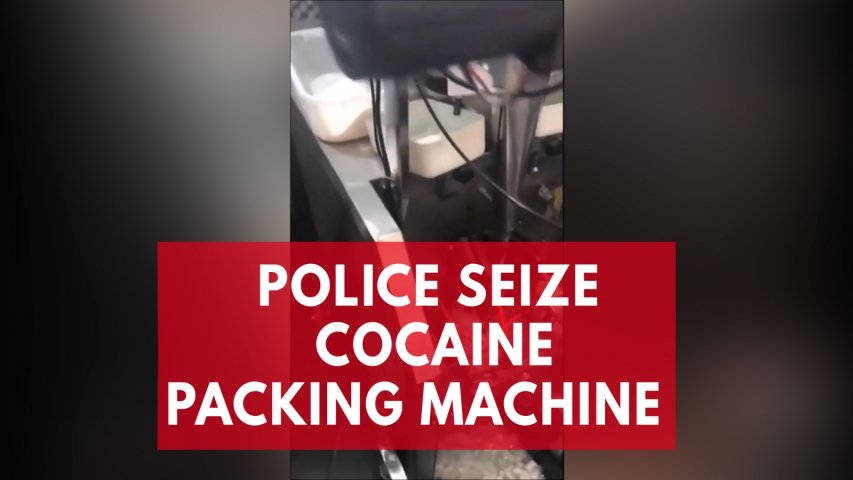 Sao Paulo police seize cocaine packing machine