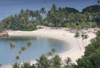 A view of a beach on the island resort of Sentosa in Singapore A view of a beach on the island resort of Sentosa in Singapore