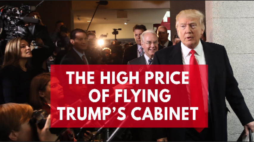 Many of President Trumps cabinet members raise controversy with costly private flights