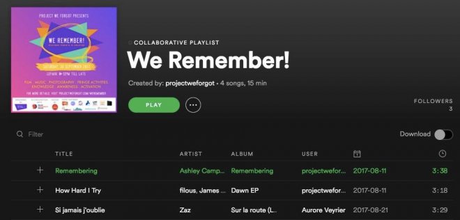 We Remember ! Festival We Remember ! Festival