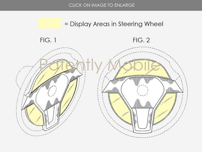 samsung patents steering wheel with display