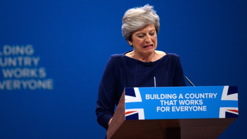 Theresa Mays calamitous Conference Speech - compilation