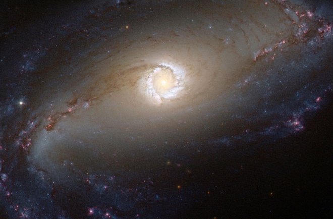 NASA/ESA Hubble Space Telescope image of the barred spiral galaxy NGC 1097 a Seyfert galaxy