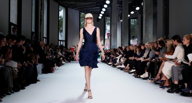 Model walking the ramp at Paris Fashion Week