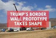 Trumps border wall prototype takes shape Trumps border wall prototype takes shape