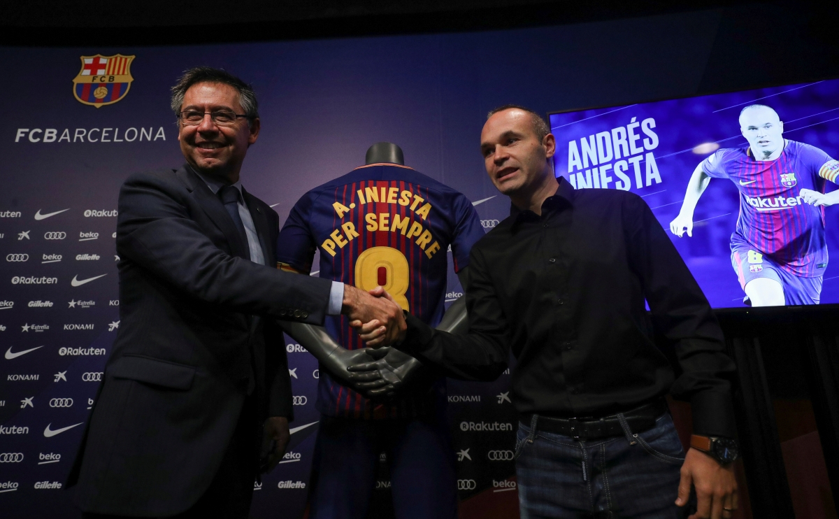 Barcelona confirm 'lifetime' contract for star midfielder Andres Iniesta