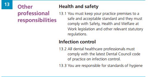 Dental Council Code of Ethics