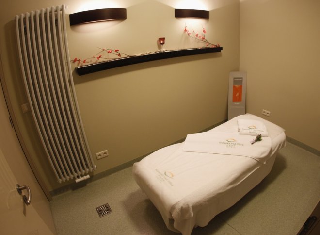 A view of a massage table at the spa facility at the Sielanka nad Pilica Hotel in Warka May 8, 2012. The Croatian soccer team has chosen Sielanka nad Pilica Hotel as their hub for the Euro 2012 soccer championships