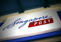 The Singapore Post sign at a post office in Singapore November 2, 2015.