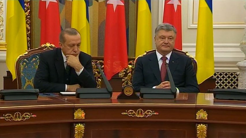 Turkeys president Erdogan struggles to stay awake during briefing in Kiev