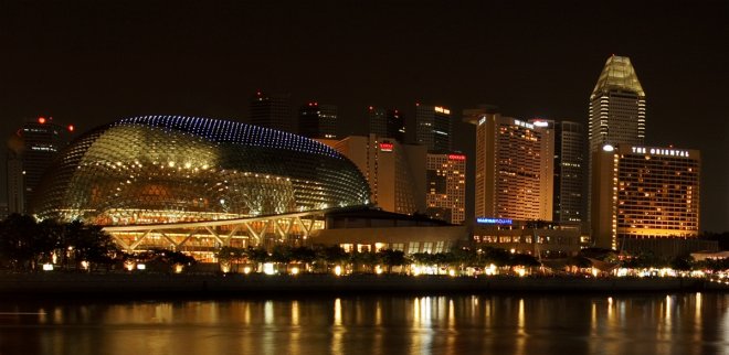 Night View of Esplanade Theater at night Night View of Esplanade Theater at night