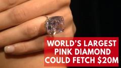 Worlds largest intense pink diamond could sell for more than $20m