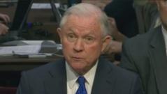Attorney General Jeff Sessions refuses to discuss conversations with Trump during hearing