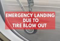 Plane With Flat Tire Lands At Manchester Airport